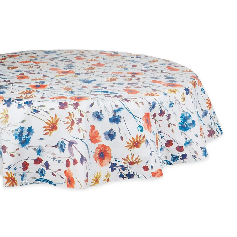 Spring Garden Vinyl Tablecloth 70" Round