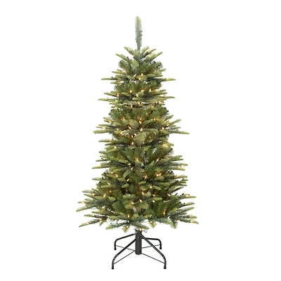 4.5ft. Pre-Lit Slim Aspen Fir Artificial Christmas Tree, Clear Lights