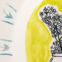 Hello Honey® 8" Flower Styles Stoneware Platter Set