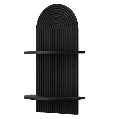 American Art Decor Lunar Ledges Wall shelf in Black - 23.75" x 14"