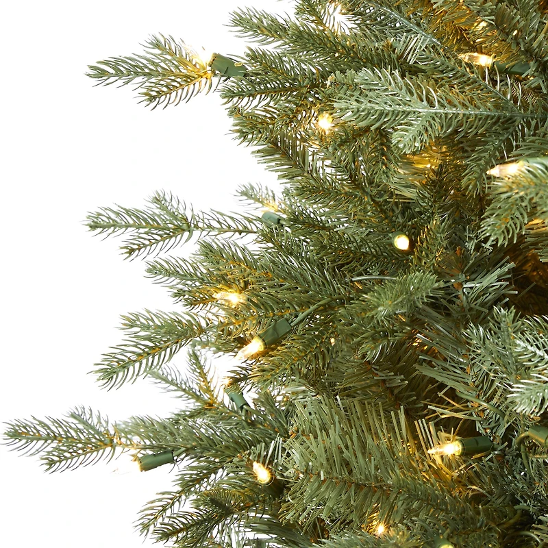 5ft. Pre-Lit New Hampshire Spruce Artificial Christmas Tree, Warm White LED Lights