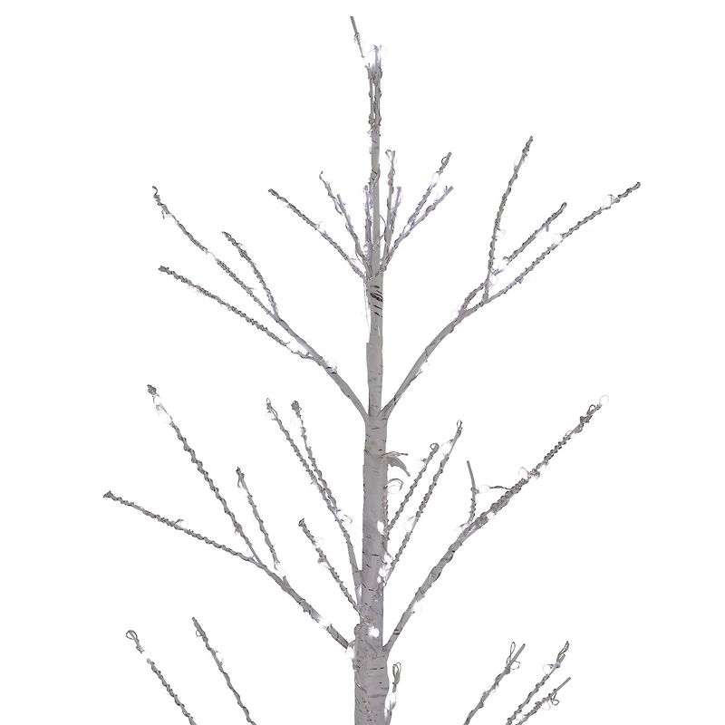 4ft. Pre-Lit White Birch Twig Artificial Christmas Tree, Pure White LED Lights