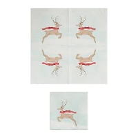 Hello Honey® 6.5" Merry Christmas Reindeer Scarf Paper Napkins, 50ct.