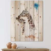 Designart - Portrait of A Giraffe and Child