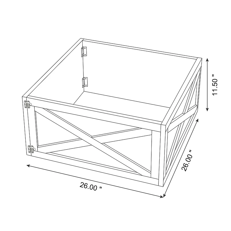 Glitzhome® 26" Red Wooden Tree Collar