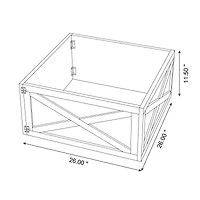 Glitzhome® 26" Red Wooden Tree Collar