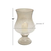 16" Clear Glass Traditional Candle Holder