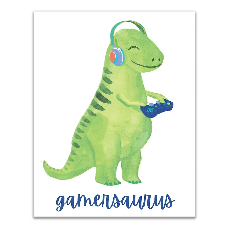 Gamersaurus 11" x 14" Canvas Wall Art