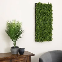 20" x 40" Framed Irish Green Meadow Artificial Living Wall Art Panel