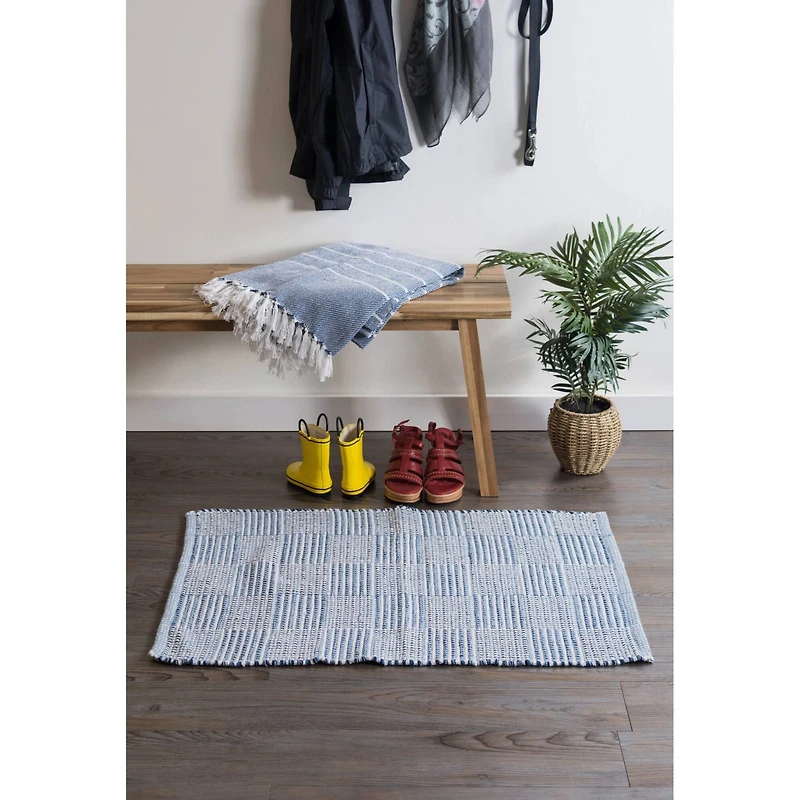 DII® Squares Recycled Yarn Rug