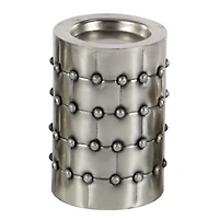 Silver Metal Industrial Candle Holder Set