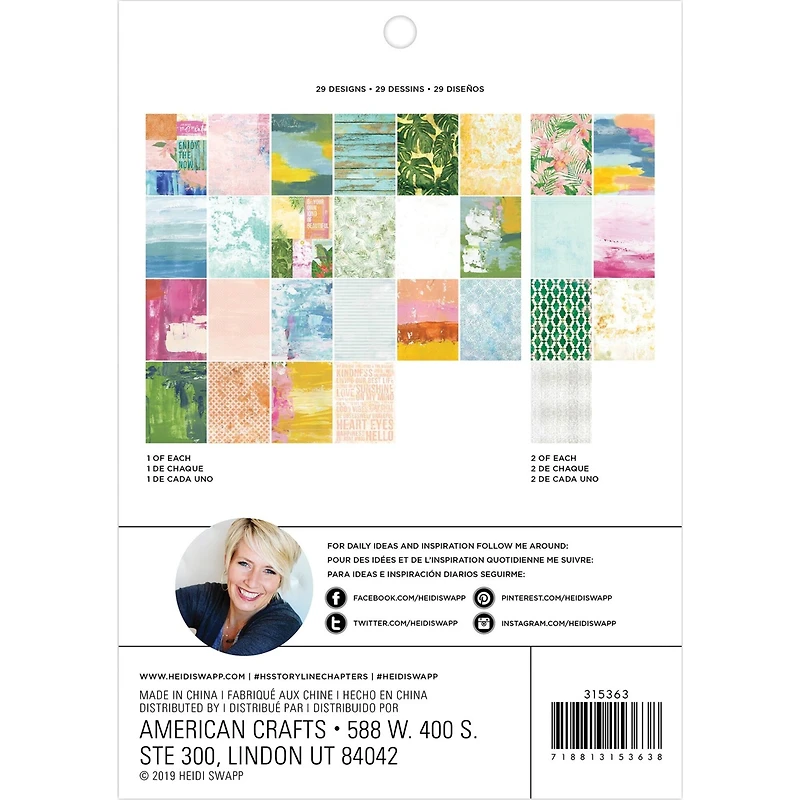 Heidi Swapp Art Walk Single-Sided Paper Pad, 6" x 8"
