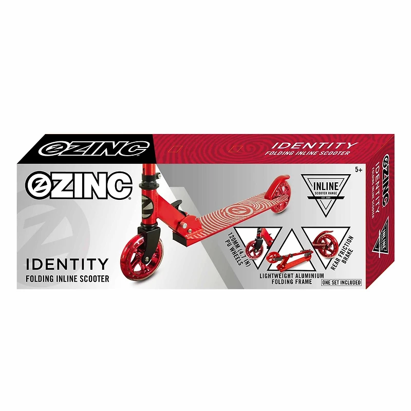 HY-PRO Zinc Red Aluminum Identity Folding Scooter