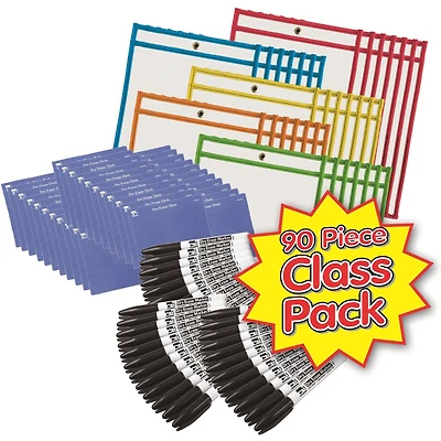 Charles Leonard Dry Erase Pockets Class Pack