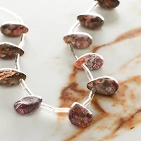 12 Pack: Leopard Jasper Teardrop Beads, 14mm by Bead Landing™