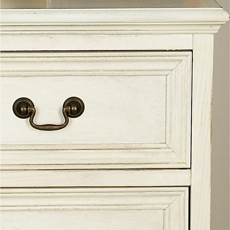 Cream Wood Traditional Accent Table, 25" x 17" x 14"