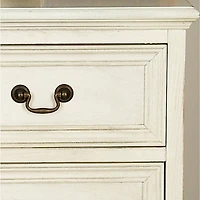 Cream Wood Traditional Accent Table, 25" x 17" x 14"