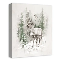 Winter Reindeer 16" x 20" Canvas Wall Art
