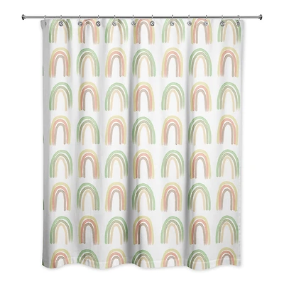 Straight Rainbow Pattern 71" x 74" Shower Curtain