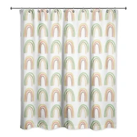 Straight Rainbow Pattern 71" x 74" Shower Curtain