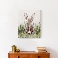 16" x 20" Bunny in Field Canvas Wall Art