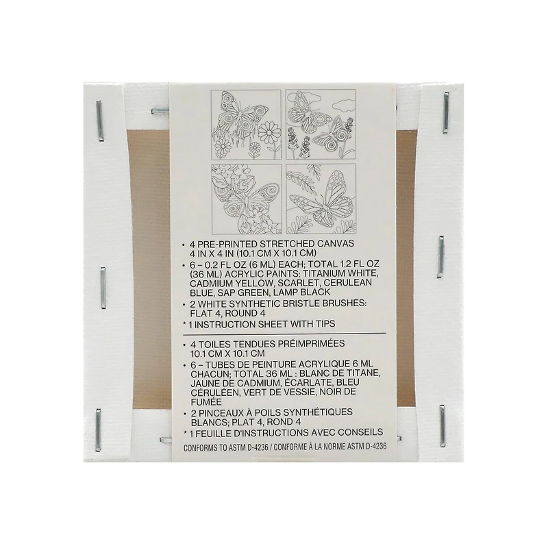 Butterflies Mini Canvas Painting Kit by Craft Smart®