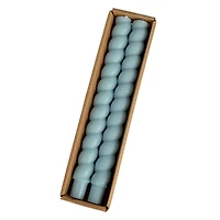 Hello Honey® 10" Light Blue Unscented Twisted Taper Candles, 2ct.