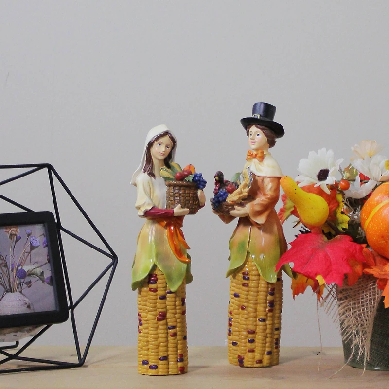 Pilgrim Autumn Harvest Table Top Decorations, 2 Pack