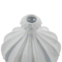 White Stoneware Modern Vase Set