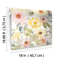 RoomMates Coral & Yellow Southern Charm Peel & Stick Wallpaper