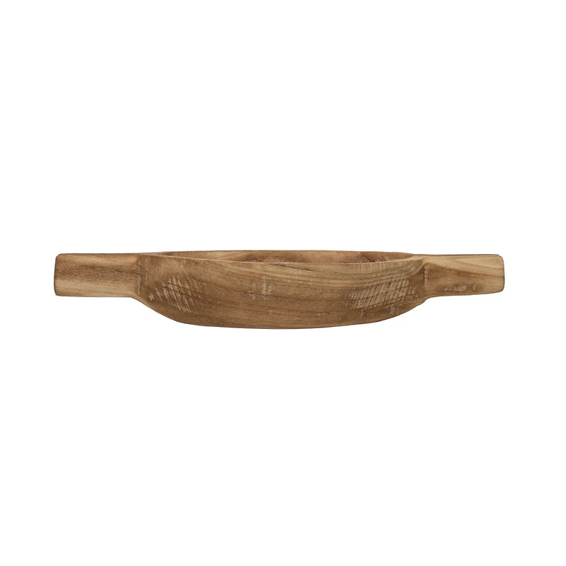 Hello Honey® 17" Decorative Paulownia Wood Tray with Handles