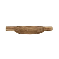 Hello Honey® 17" Decorative Paulownia Wood Tray with Handles