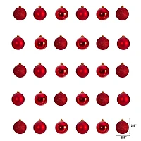 30ct. 2.5" Red Shatterproof Christmas Ornaments