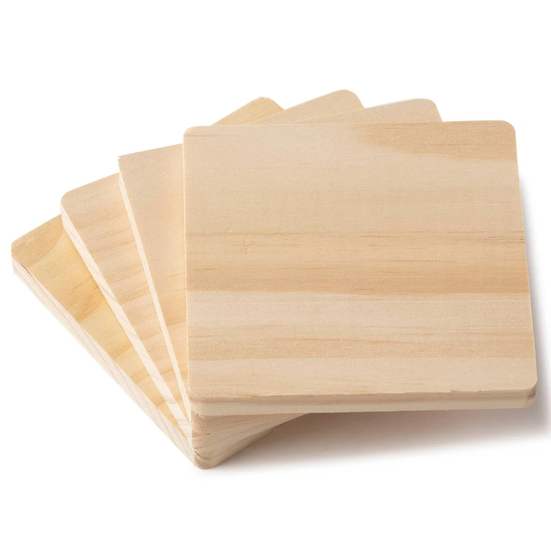 8 Packs: 4 ct. (32 total) Wooden Coaster Set by Make Market®