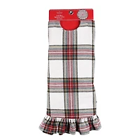 4ft. White Tartan Plaid Tree Skirt by Ashland®