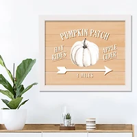 Pumpkin Patch White Framed Print Wall Art