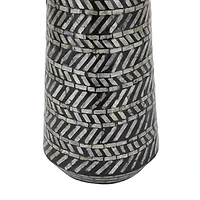 Black Shell Contemporary Vase, 22" x 8" x 8"