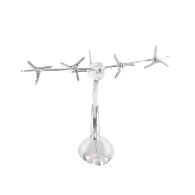 17" Silver Aluminum Plane Figure