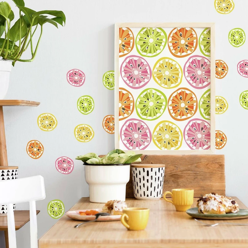 RoomMates Jane Dixon Citrus Fruit Peel & Stick Wall Decals