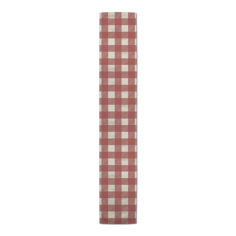 90" Red Buffalo Check Cotton Twill Runner