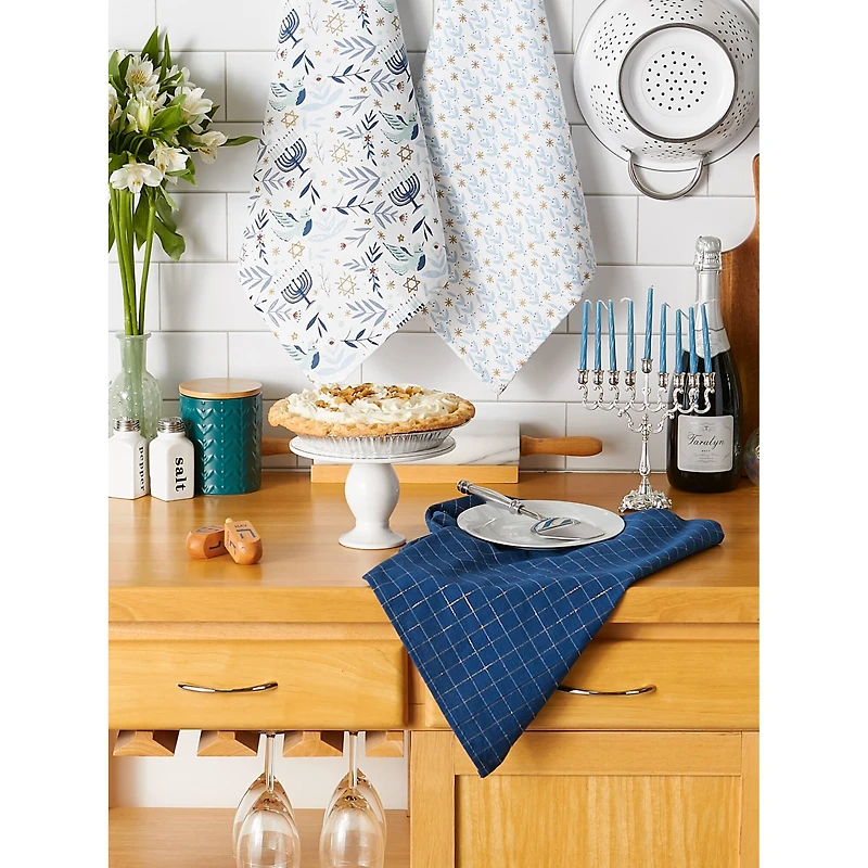 DII® Assorted Hanukkah Blessings Dishtowel Set