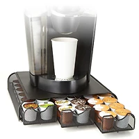 Mind Reader Black 36-Capacity Triple Drawer Single Serve Coffee Pod Holder Drawer