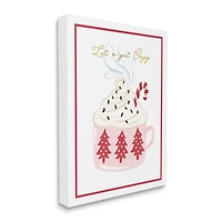 Stupell Industries Let's Get Cozy Pink Cocoa Canvas Wall Art