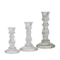 The Novogratz Clear Glass Candle Holder Set