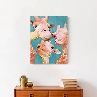 Giraffe Selfie 16" x 20" Canvas Wall Art