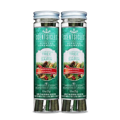 Scentsicles O Christmas Tree Scented Paper Stick Ornaments, 12ct.