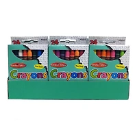 Charles Leonard Creative Arts™ Crayons with a Shelf Tray, 24 Packs of 24