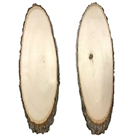 Wilson 3ft. Basswood Elongated Round Slice, 2ct.