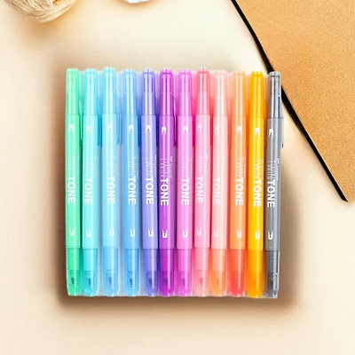 Tombow TwinTone Pastels Dual-Tip Marker Set