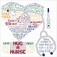 Imaginating Let's Hug A Nurse Counted Cross Stitch Kit